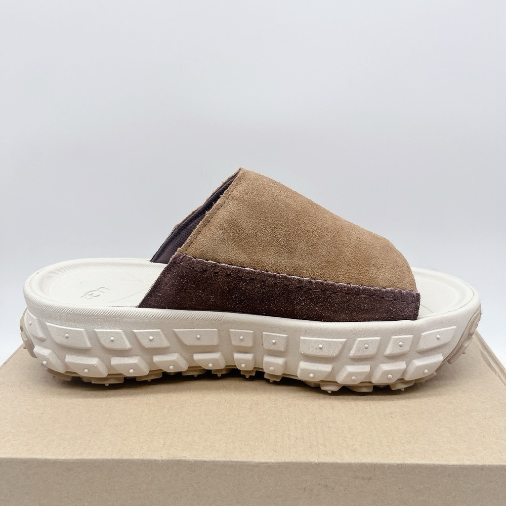 UGG Venture Daze Platform Slide Comfort Shoes Chestnut Brown Suede Mens US 12 - Picture 9 of 11